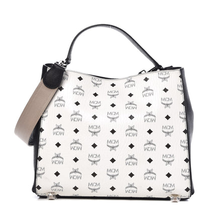MCM Visetos Medium Corina Shoulder Bag White 1 of 10