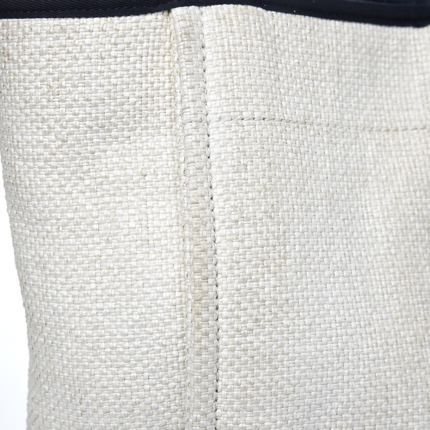 Chanel Woven Straw Raffia Extra Large Deauville Tote White Navy 16 of 17