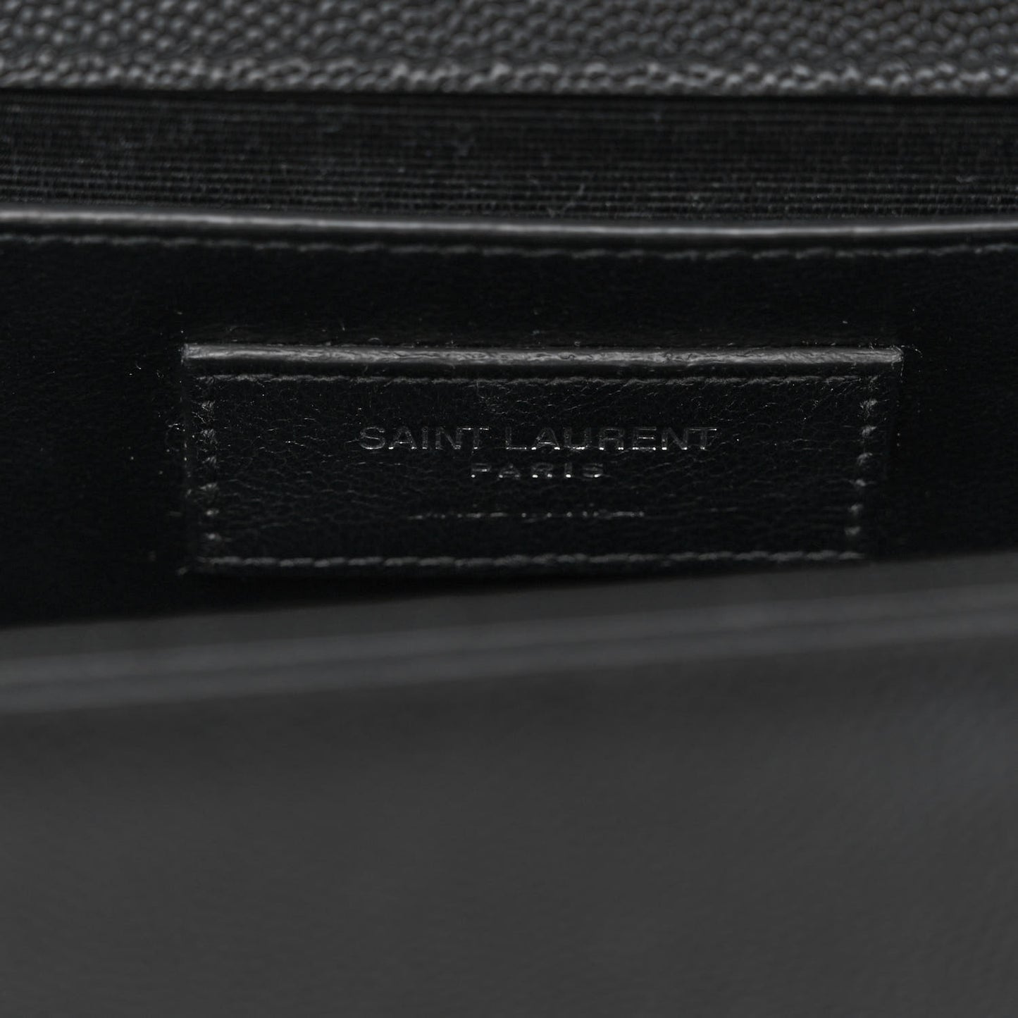 SAINT LAURENT Grain De Poudre Medium Classic Monogram Kate Satchel Black