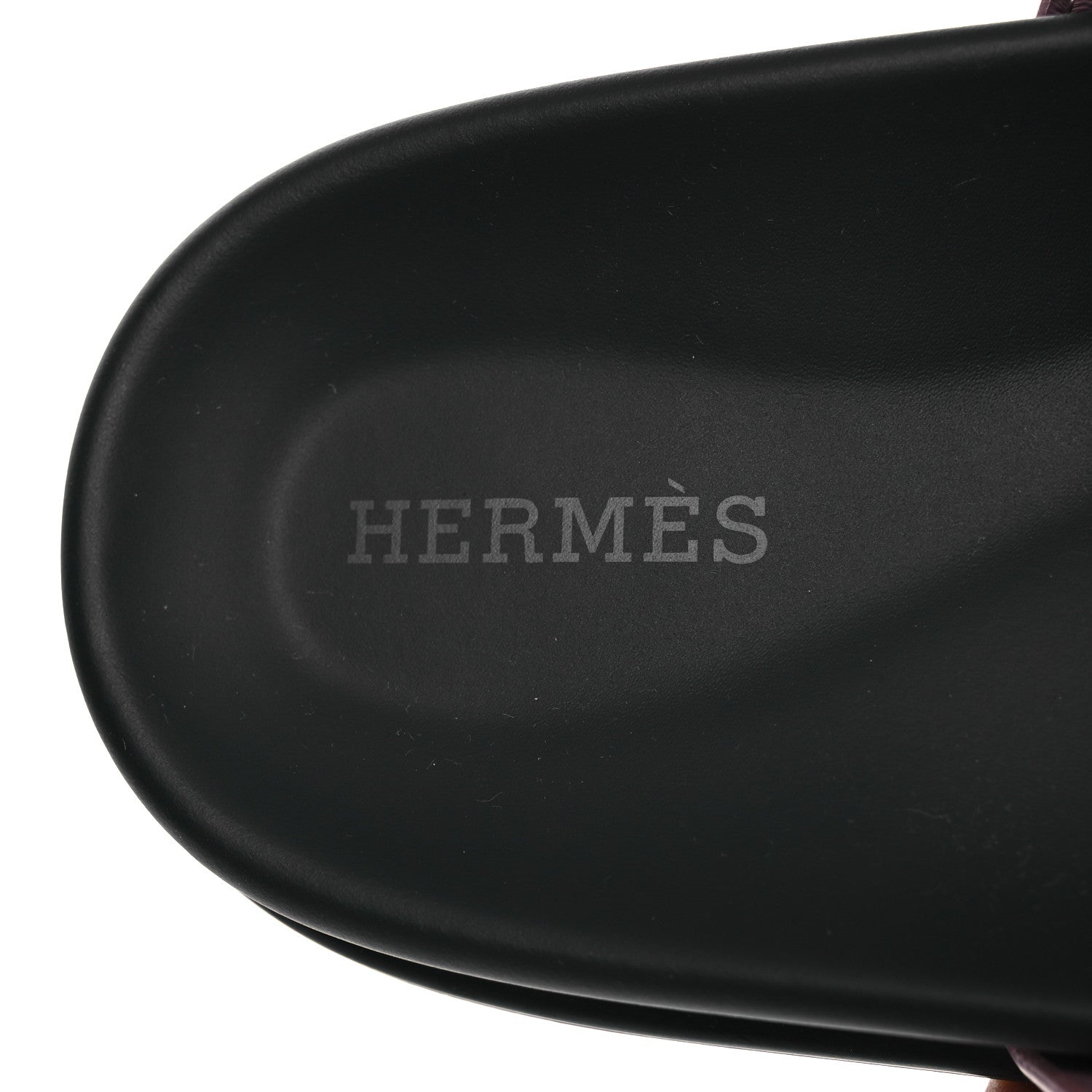 Hermes Suede Goatskin Womens Chypre Sandals 38 Rose Antique 5 of 11