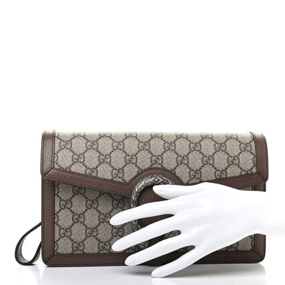 Gucci GG Supreme Monogram Dionysus Clutch Wristlet Beige New Acero 2 of 8