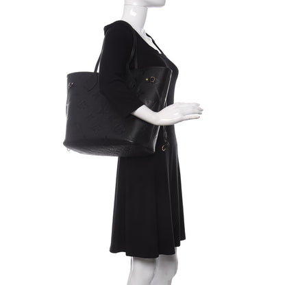 Louis Vuitton Empreinte Monogram Giant Neverfull MM Black 2 of 9