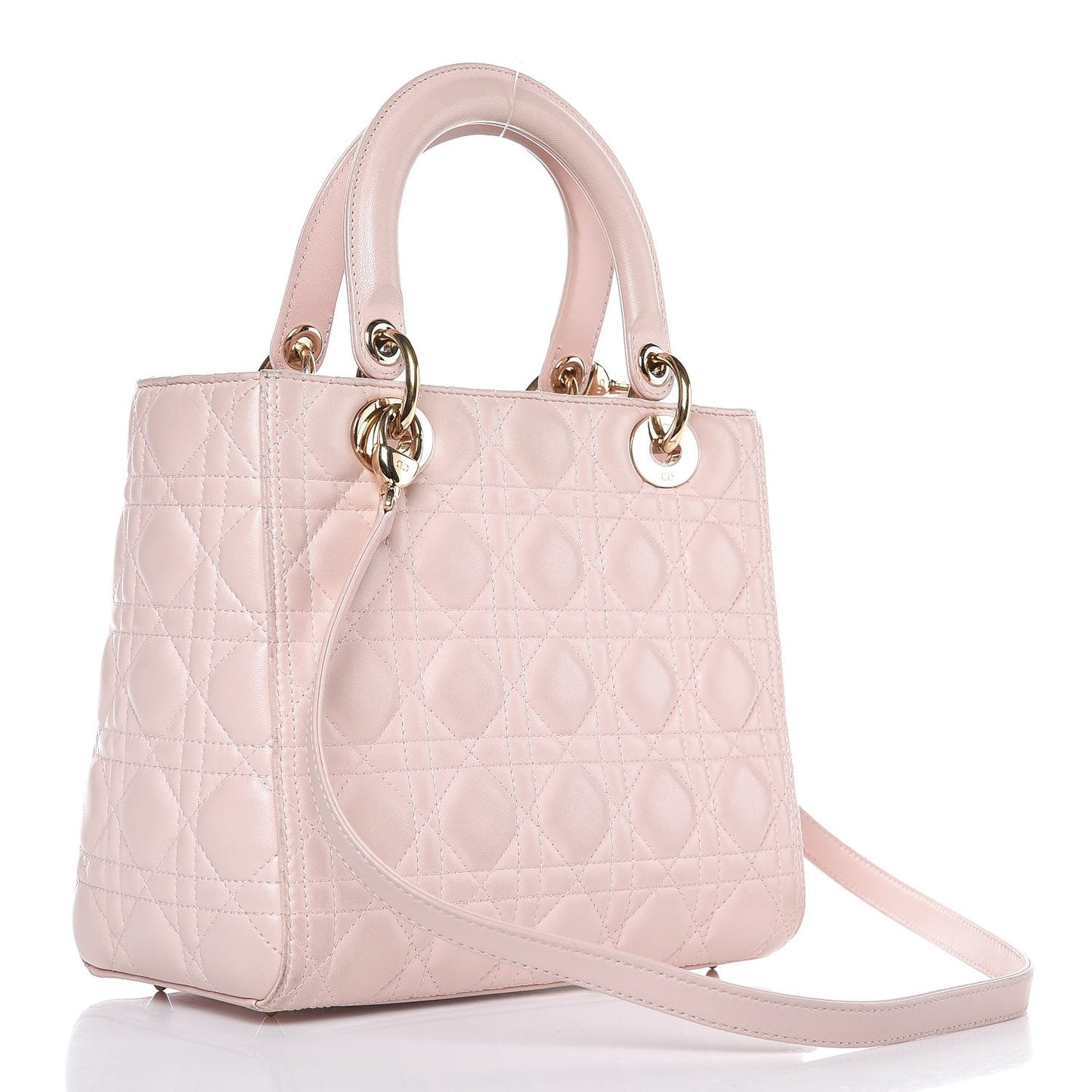 Lambskin Cannage Medium Lady Dior Light Pink