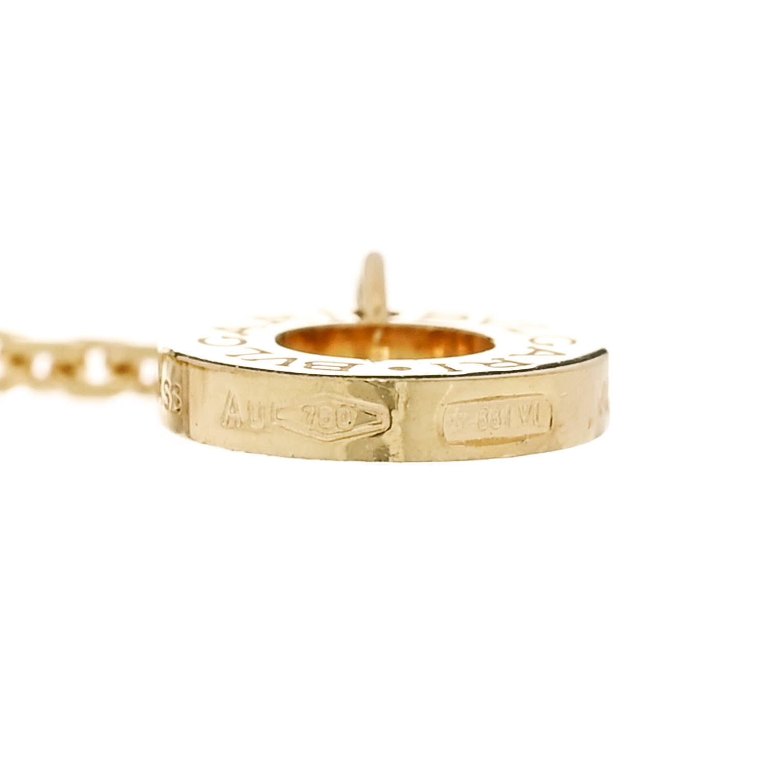 Bulgari 18K Yellow Gold Diamond Mother of Pearl Small Divas' Dream Pendant Necklace 6 of 8
