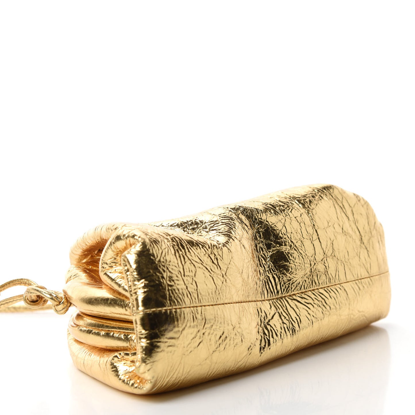 Metallic Crinkled Lambskin The Mini Pouch Oro
