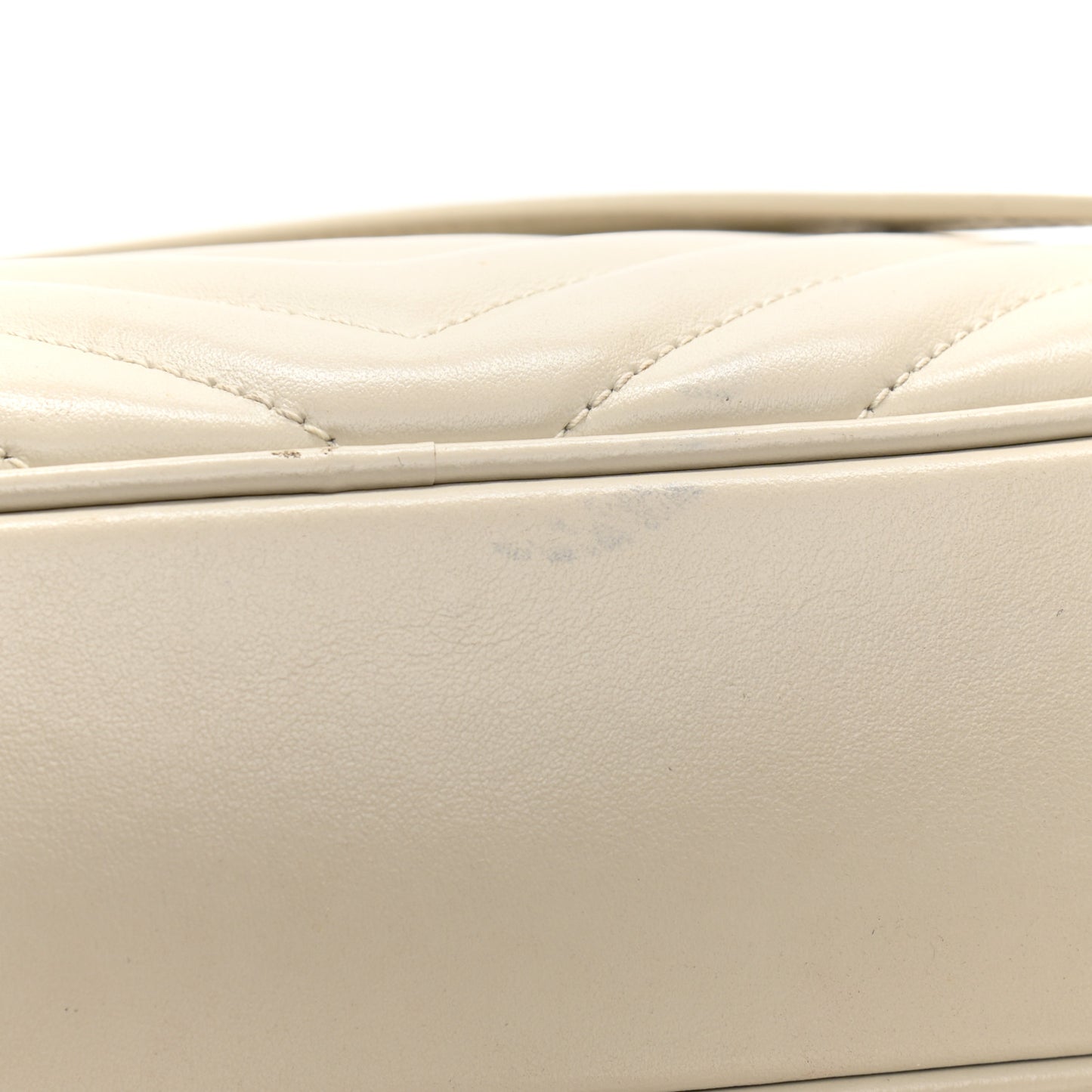 Calfskin Matelasse Monogram Lou Camera Bag Crema Soft