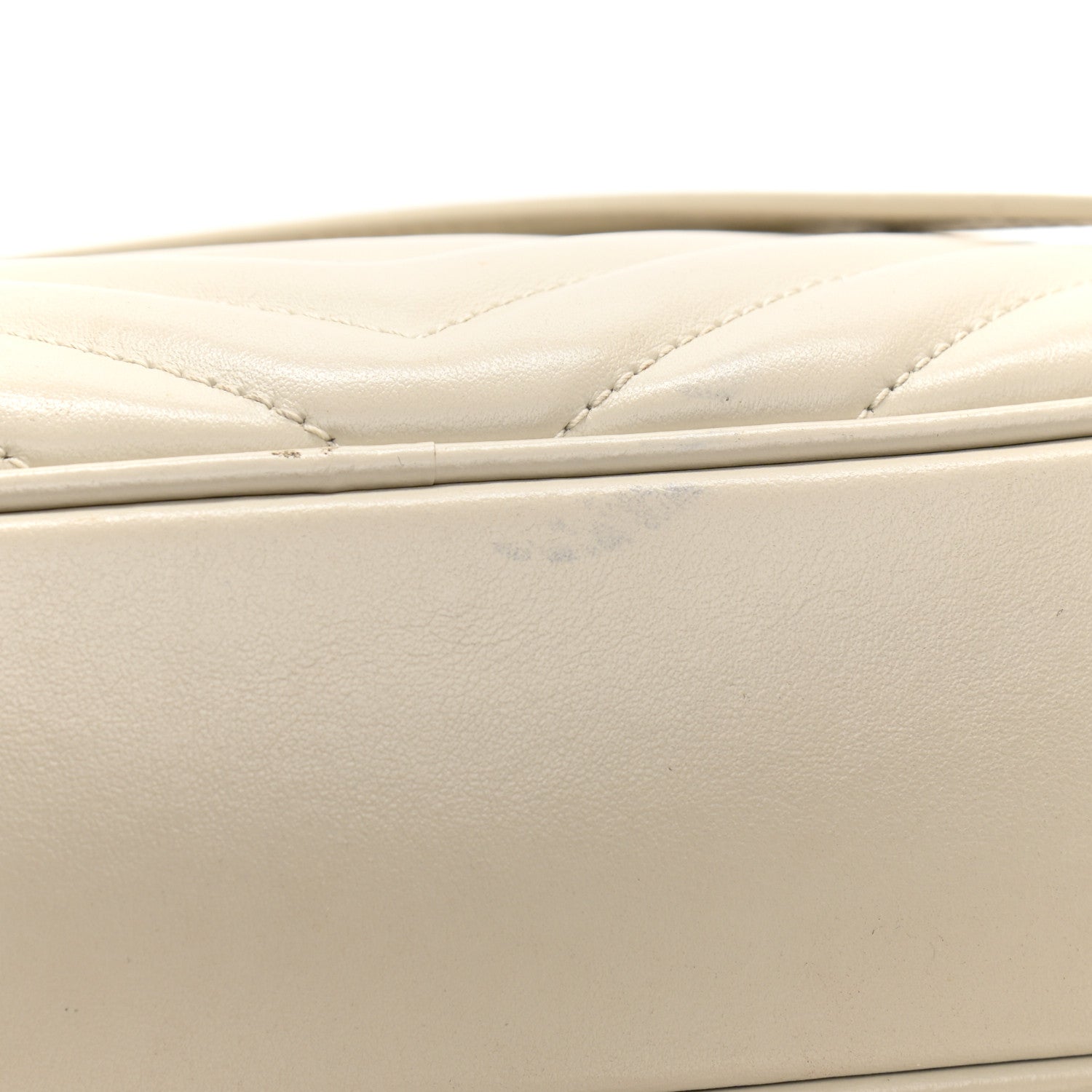 Saint Laurent Calfskin Matelasse Monogram Lou Camera Bag Crema Soft 16 of 21