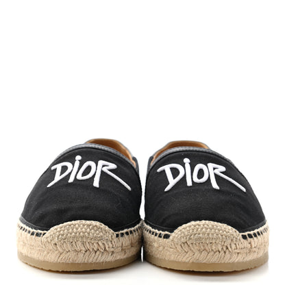 Christian Dior Canvas Lambskin Mens Logo Espadrilles 42 Black 2 of 13