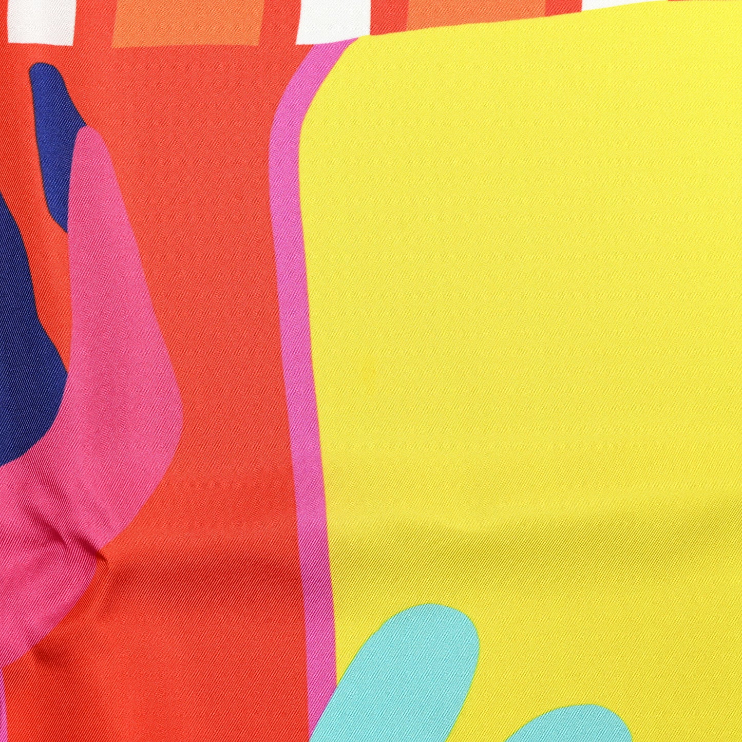 Silk Twill Guccissimo Square Scarf Fuxia Yellow