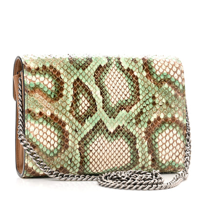 Gucci Snakeskin Crystal Mini Dionysus Chain Wallet Mint Beige 3 of 10
