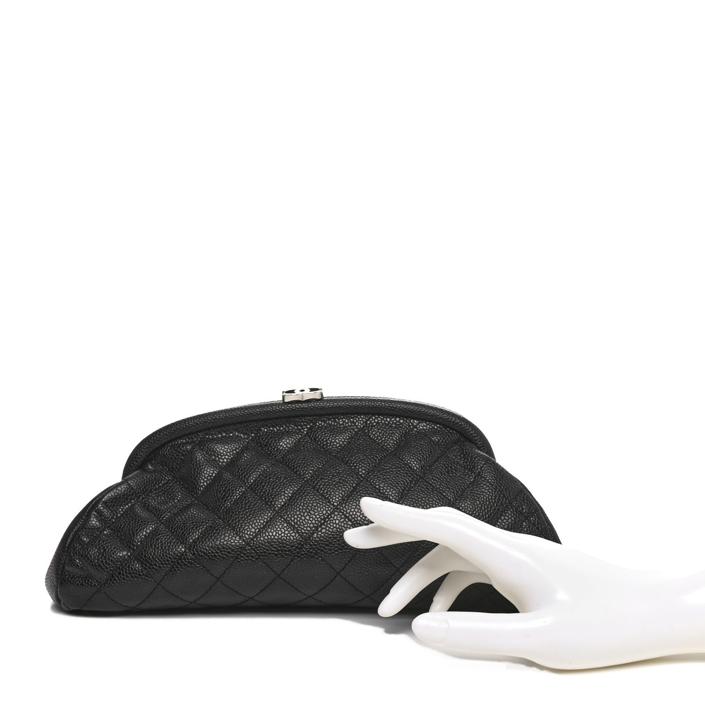 Caviar Quilted Timeless Clutch Black