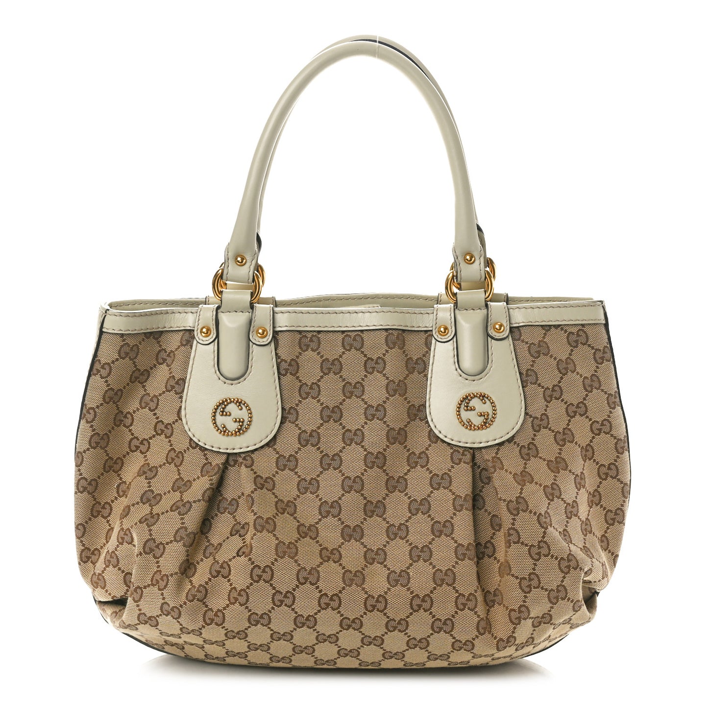 Monogram Medium Scarlett Studded Tote Beige