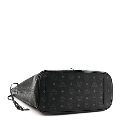 MCM Visetos Medium Liz Reversible Shopper Tote Black 9 of 14