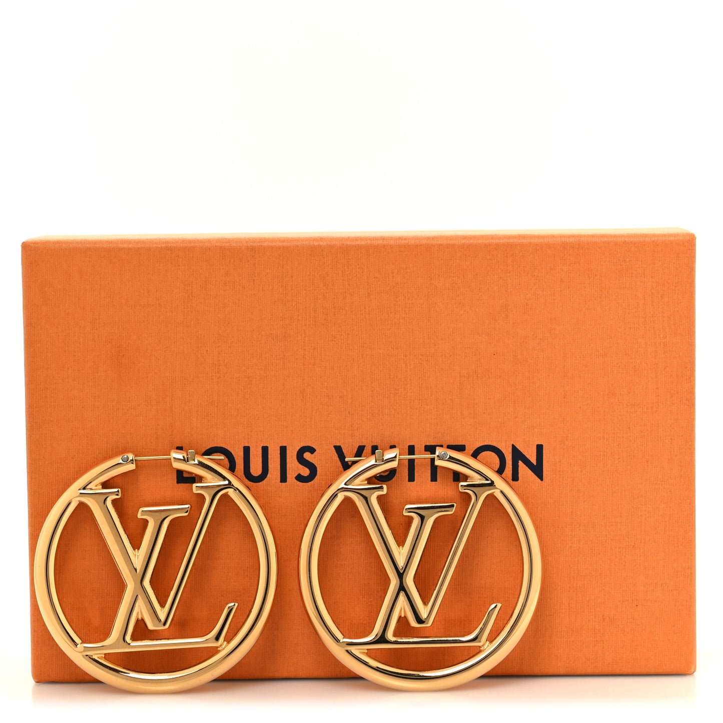 Metal Louise Hoop Earrings Gold