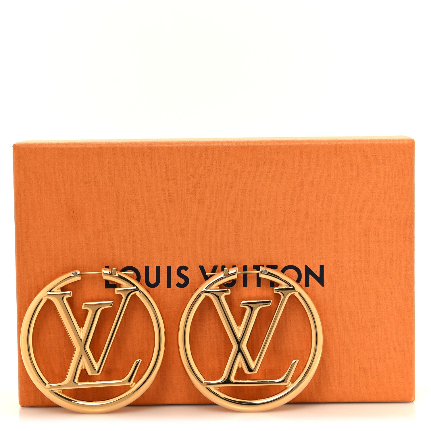 Louis Vuitton Metal Louise Hoop Earrings Gold 5 of 5
