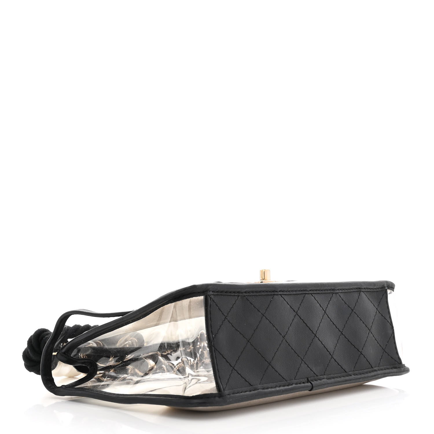 Chanel Lambskin PVC Sand By The Sea Flap With Pearl Strap Black 4 of 12