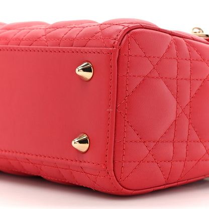 Christian Dior Lambskin Cannage Small My ABCDior Lady Dior Red 9 of 10