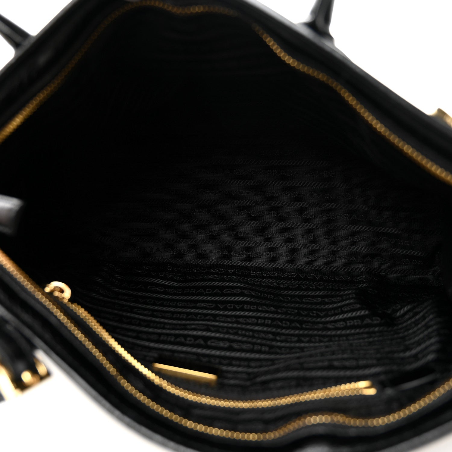 Prada Glossy Calfskin Triangle Large Bonnie Shoulder Bag Black 9 of 19