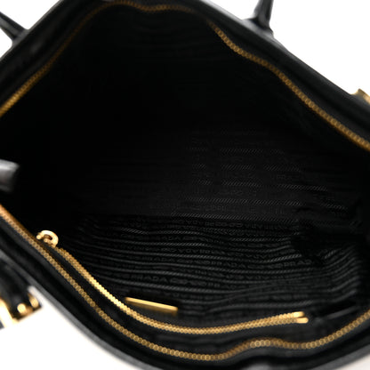 Prada Glossy Calfskin Triangle Large Bonnie Shoulder Bag Black 9 of 19