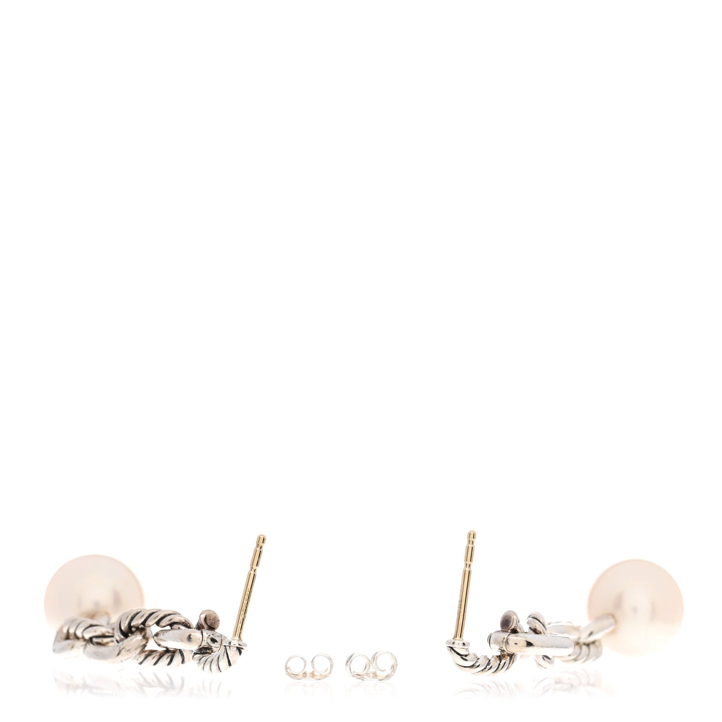 Sterling Silver Pearl Madison Chain Drop Earrings