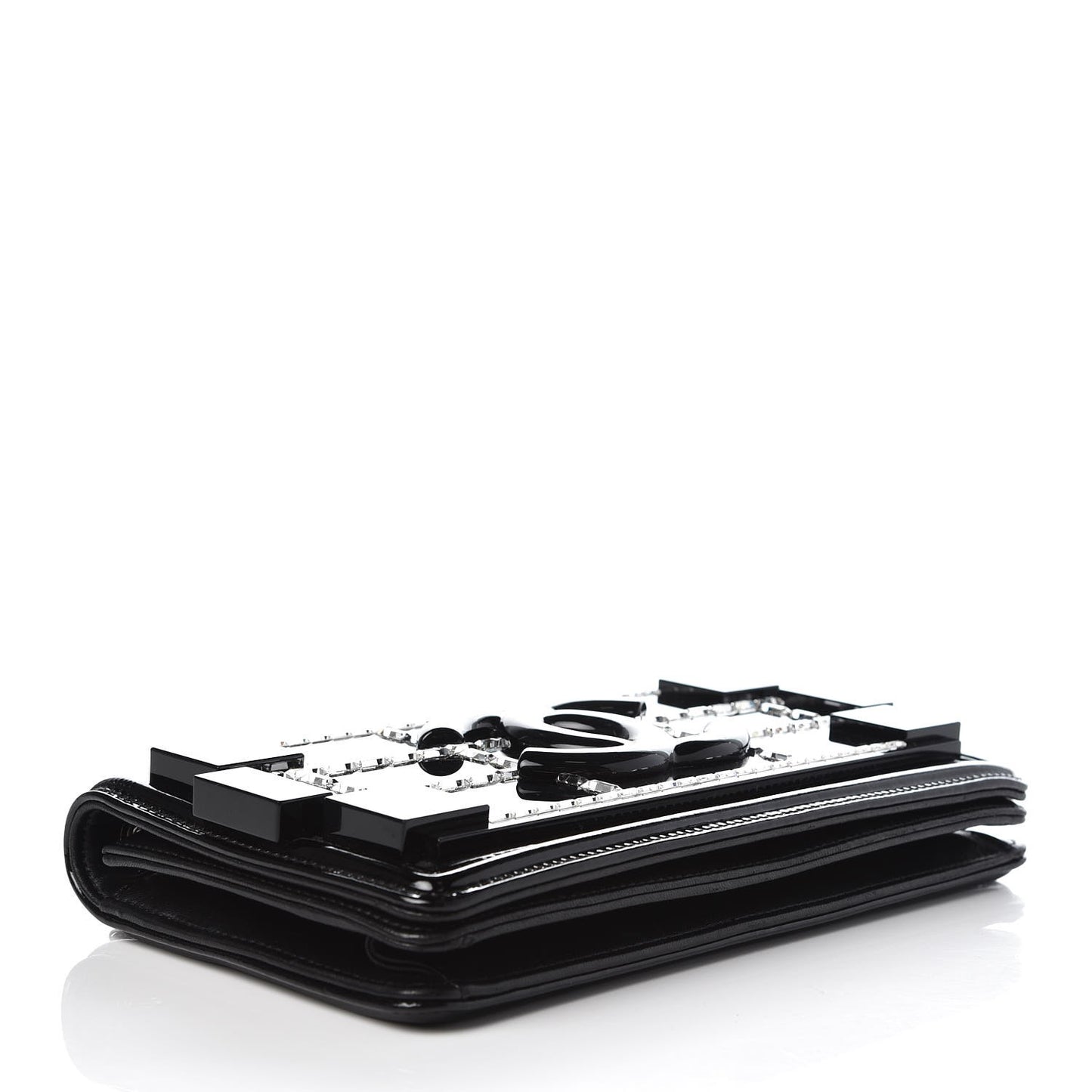 Plexiglass Patent Crystal Lego Brick Flap Black