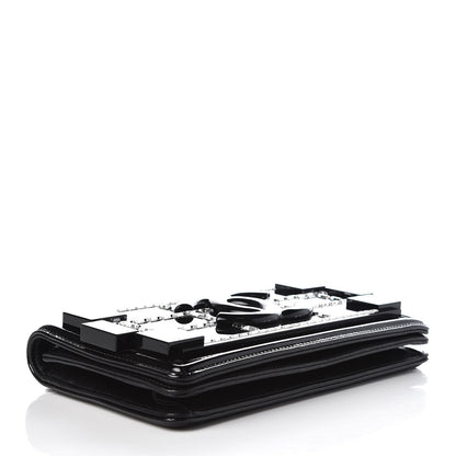 Chanel Plexiglass Patent Crystal Lego Brick Flap Black 4 of 7