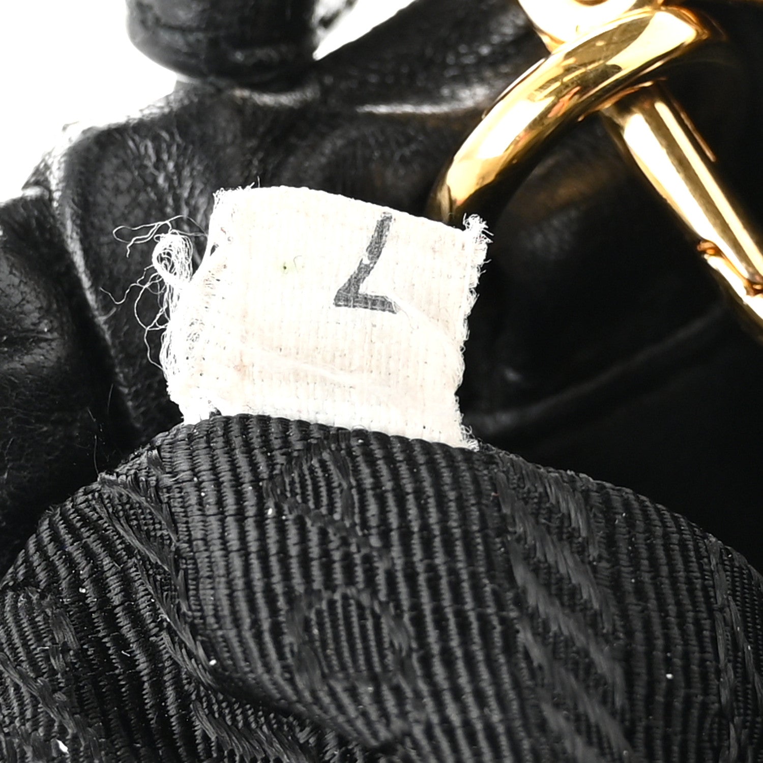 Prada Nappa Logo Mini Drawstring Bucket Bag Black 8 of 11