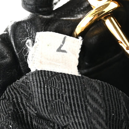Prada Nappa Logo Mini Drawstring Bucket Bag Black 8 of 11