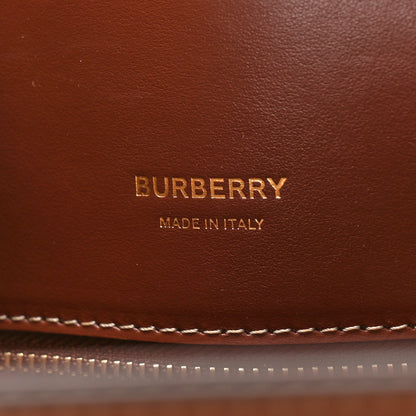 Burberry Calfskin Vintage Check Medium Two Handle Title Bag Black 7 of 9