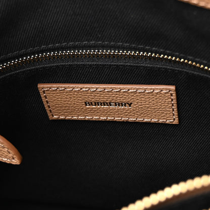 Burberry Derby Calfskin House Check Medium Banner Tote Camel 6 of 9