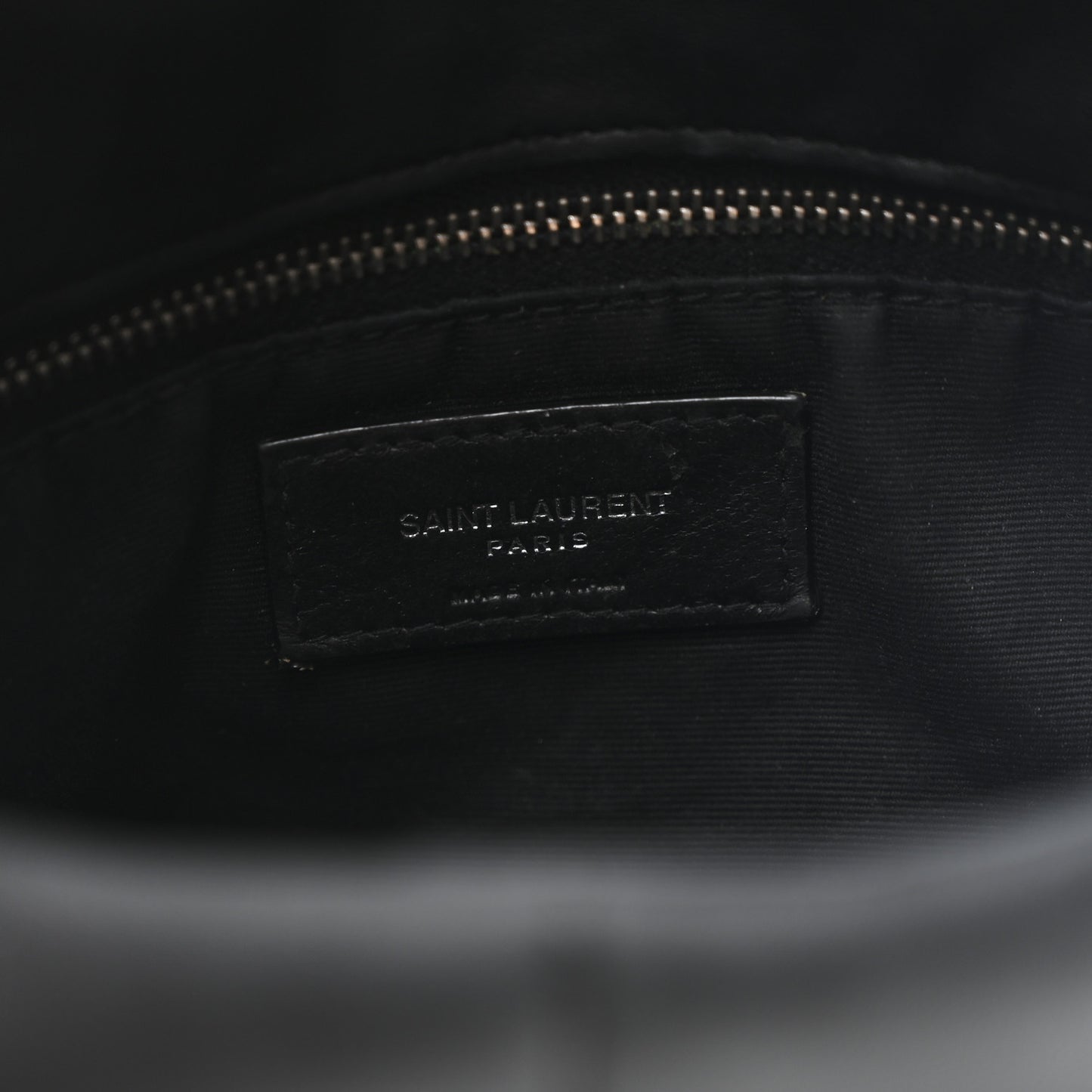 Lambskin Quilted Small Loulou Puffer Monogram Chain Satchel Black