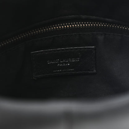 Saint Laurent Lambskin Quilted Small Loulou Puffer Monogram Chain Satchel Black 6 of 14