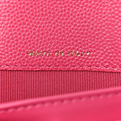 Chanel Caviar Quilted Large Gusset Flap Wallet Pink 7 of 9