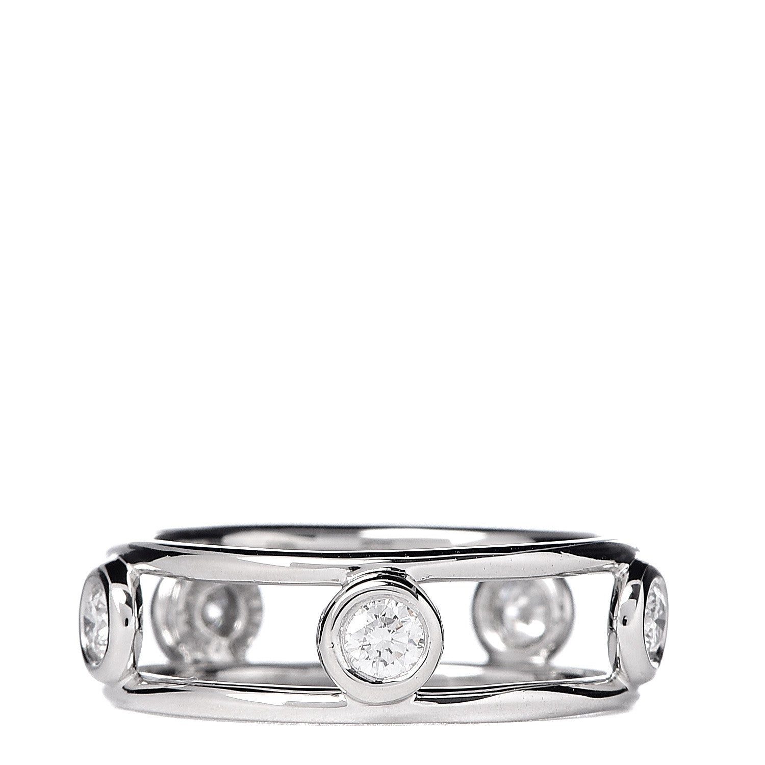 Tiffany Platinum Diamond Elsa Peretti Diamonds by the Yard Ring 48 4.5 1 of 4