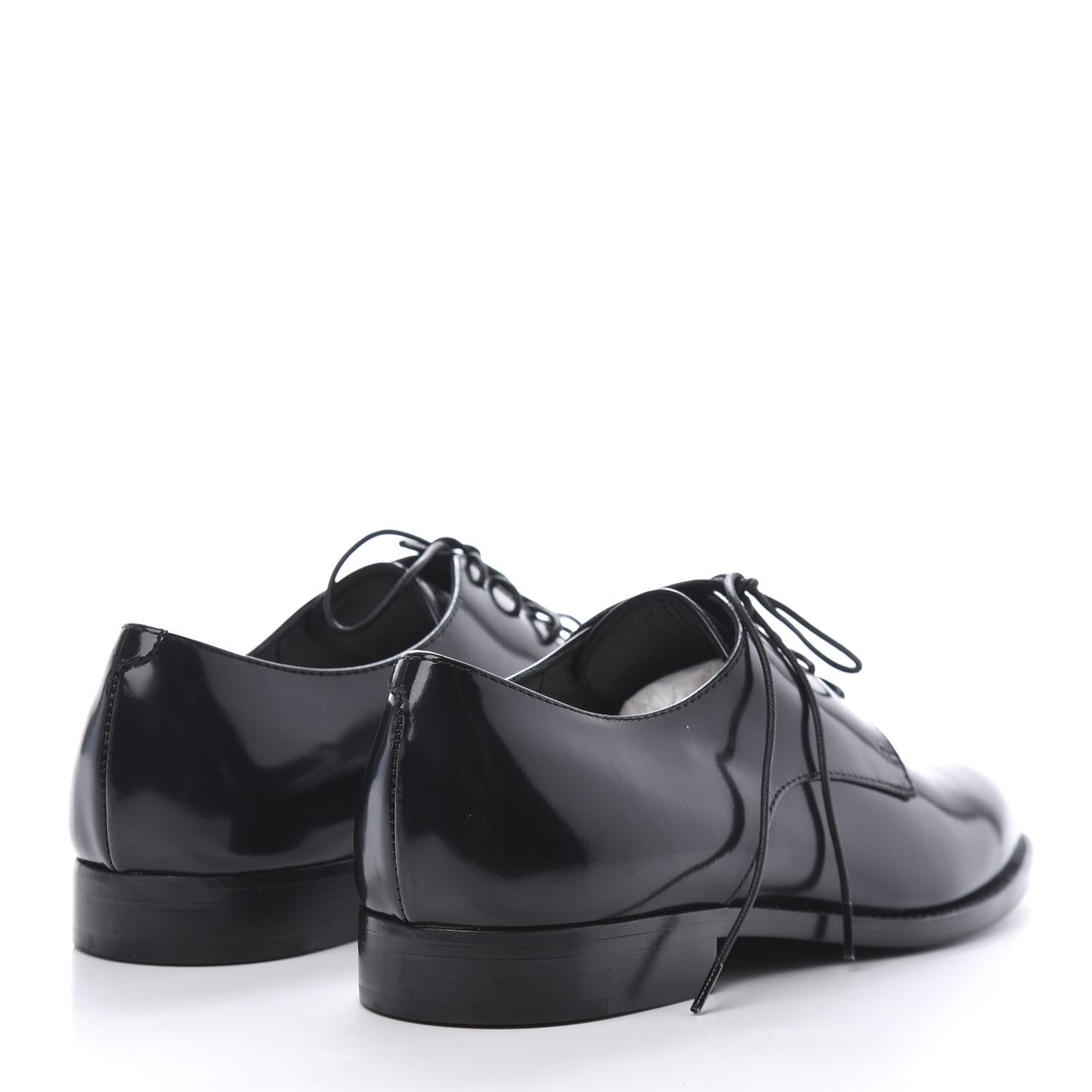 Christian Dior Polished Calfskin Derby Shoe 35.5 Black 4 of 9