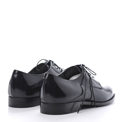 Christian Dior Polished Calfskin Derby Shoe 35.5 Black 4 of 9
