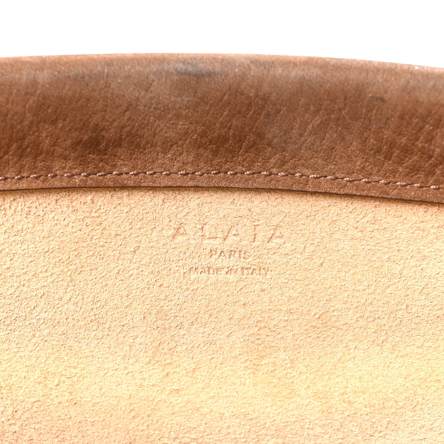 Alaia Nubuck Medium Le Click East West Bag Umber 6 of 9