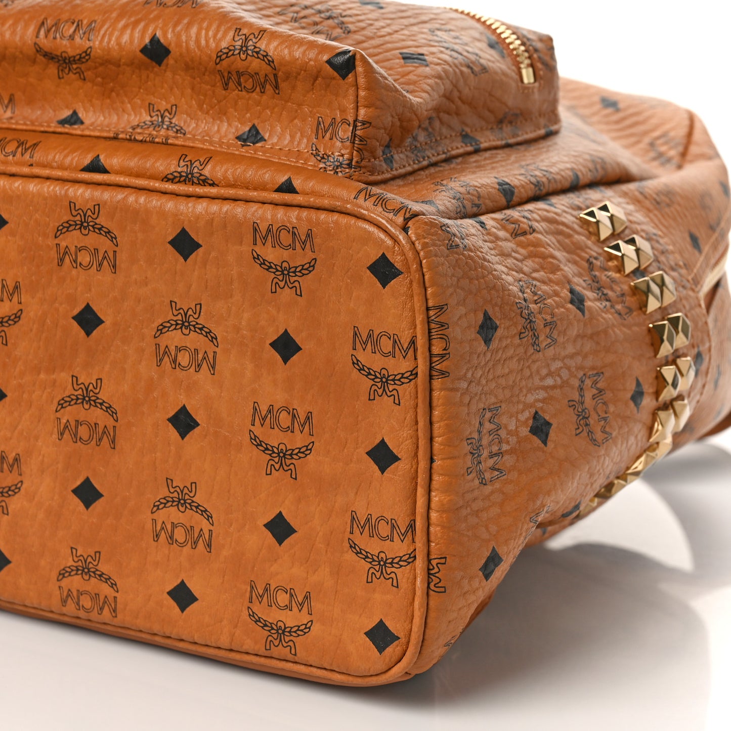 Visetos Medium Side Studs Stark Backpack Cognac