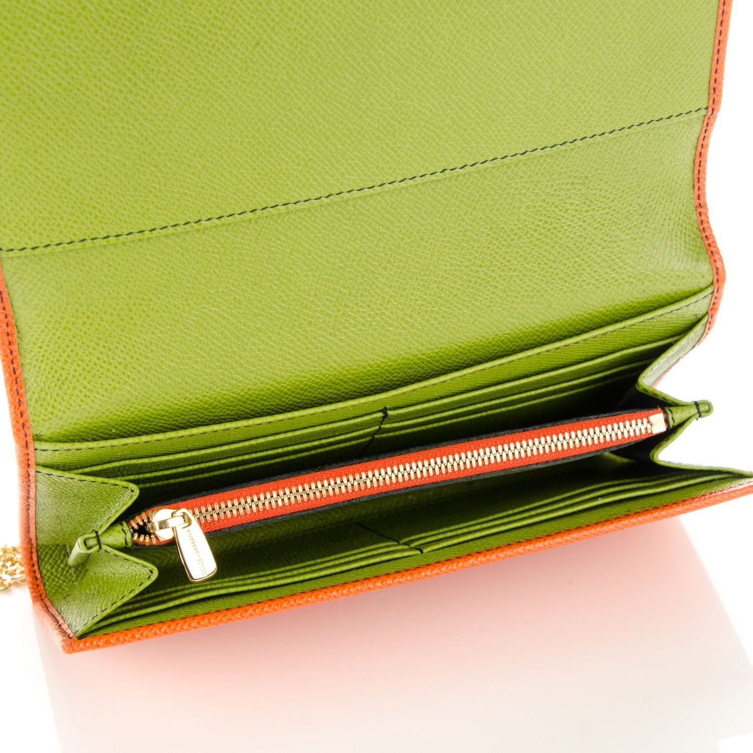 Dolce & Gabbana Dauphine Wallet On Chain Orange 5 of 6