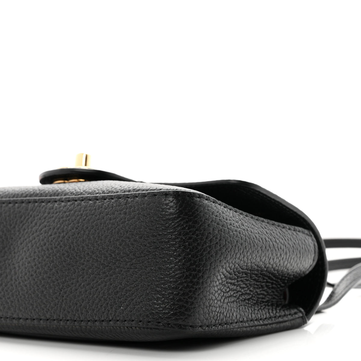 Grained Calfskin Mini Souplissimo Maxi Flap Black