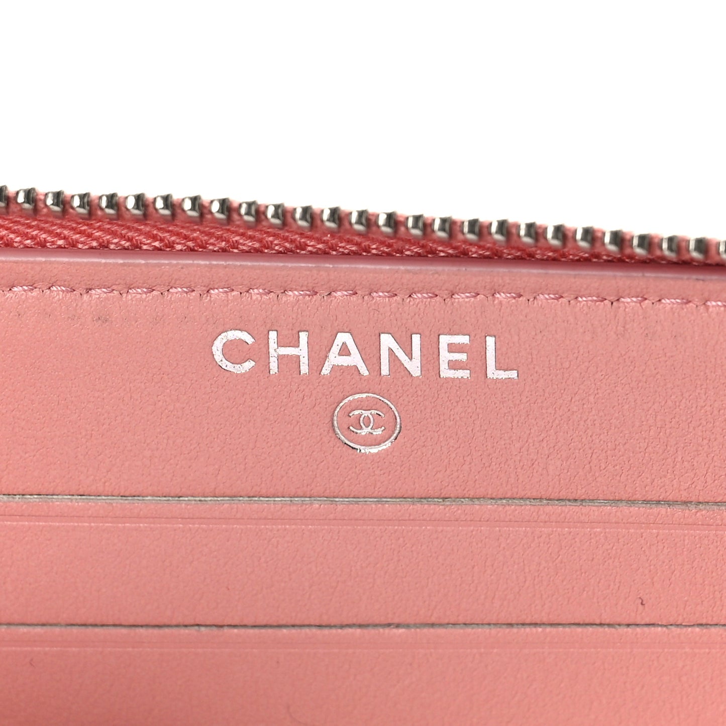 Lurex Canvas Deauville Medium Zip Around Wallet Pink