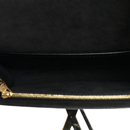 Louis Vuitton Calfskin Chain Louise MM Black 5 of 14