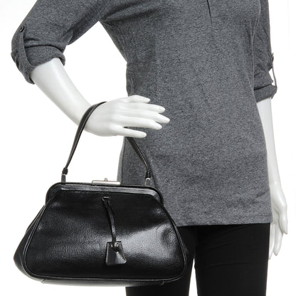 Prada Goatskin Cerniera Doctor Bag Black 2 of 8