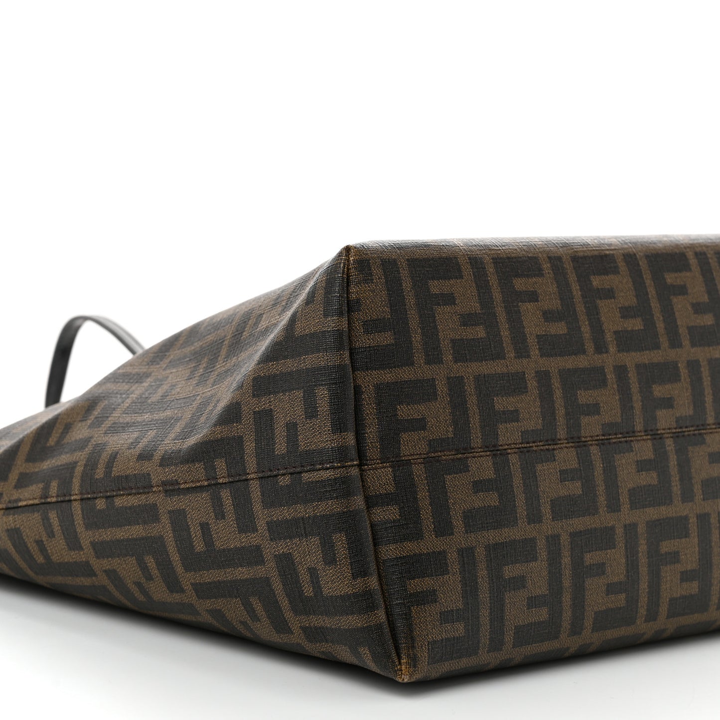 Zucca Spalmati Patent Baguette Print Medium Roll Tote Tobacco