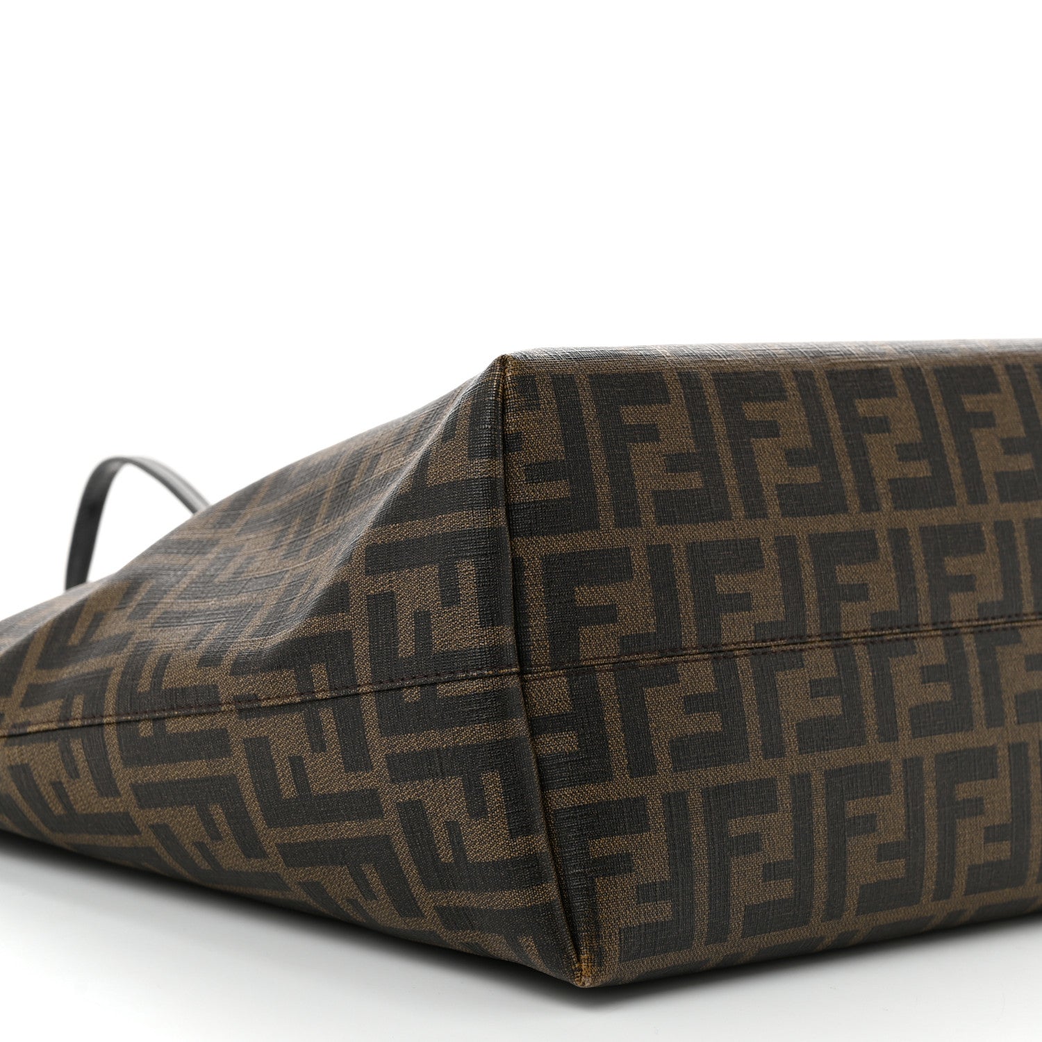 Fendi Zucca Spalmati Patent Baguette Print Medium Roll Tote Tobacco 9 of 14