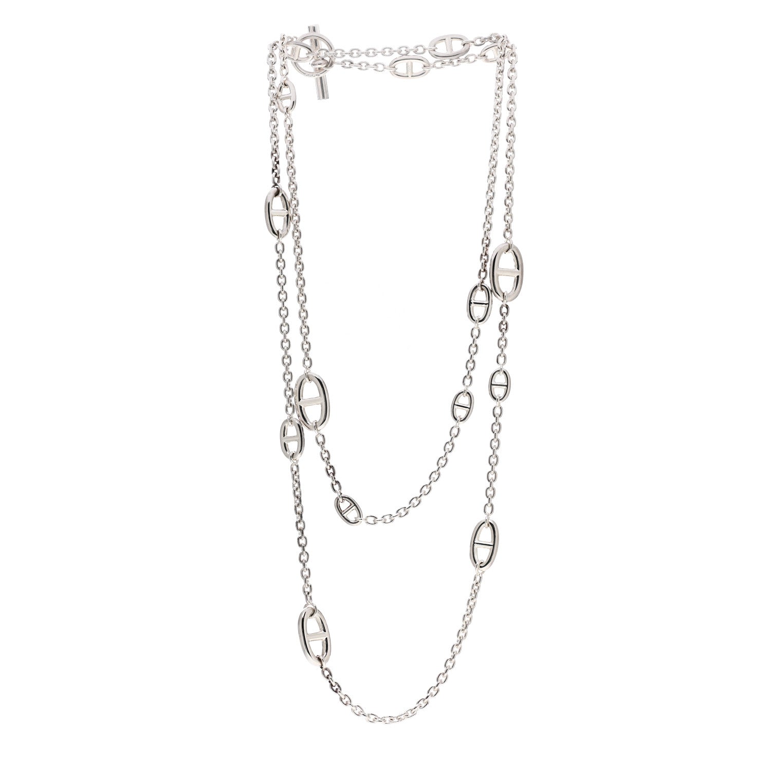 Hermes Sterling Silver Farandole Necklace 120 3 of 6