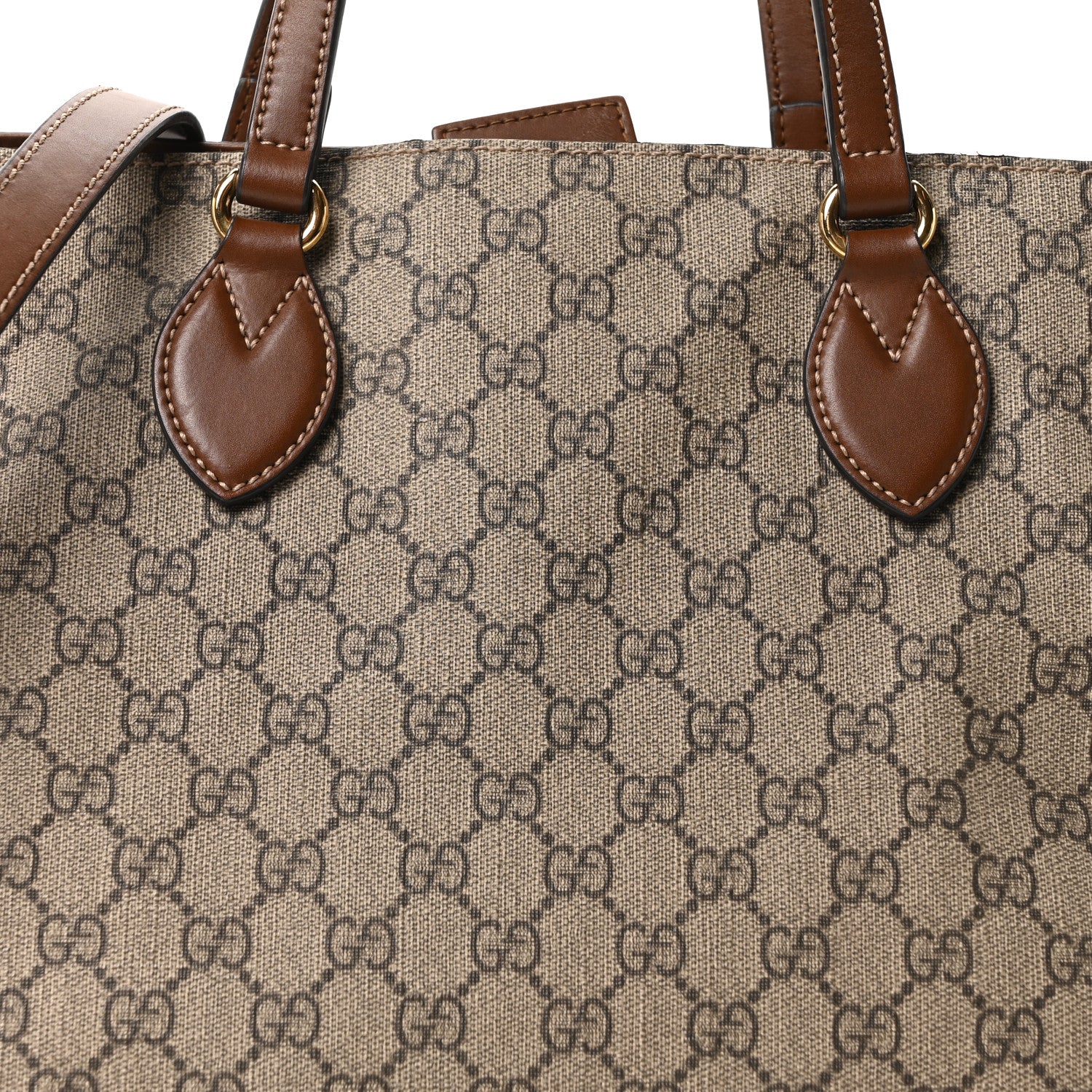Gucci Soft GG Supreme Monogram Medium Crossbody Tote Beige Cuir 15 of 19
