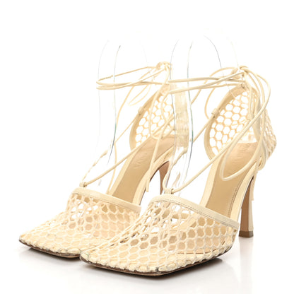Bottega Veneta Mesh Nappa Stretch Ankle Tie Sandals 36 Toile 3 of 9
