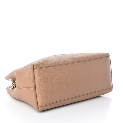 Gucci Pebbled Calfskin Medium Soho Chain Shoulder Bag Rose Beige 4 of 10
