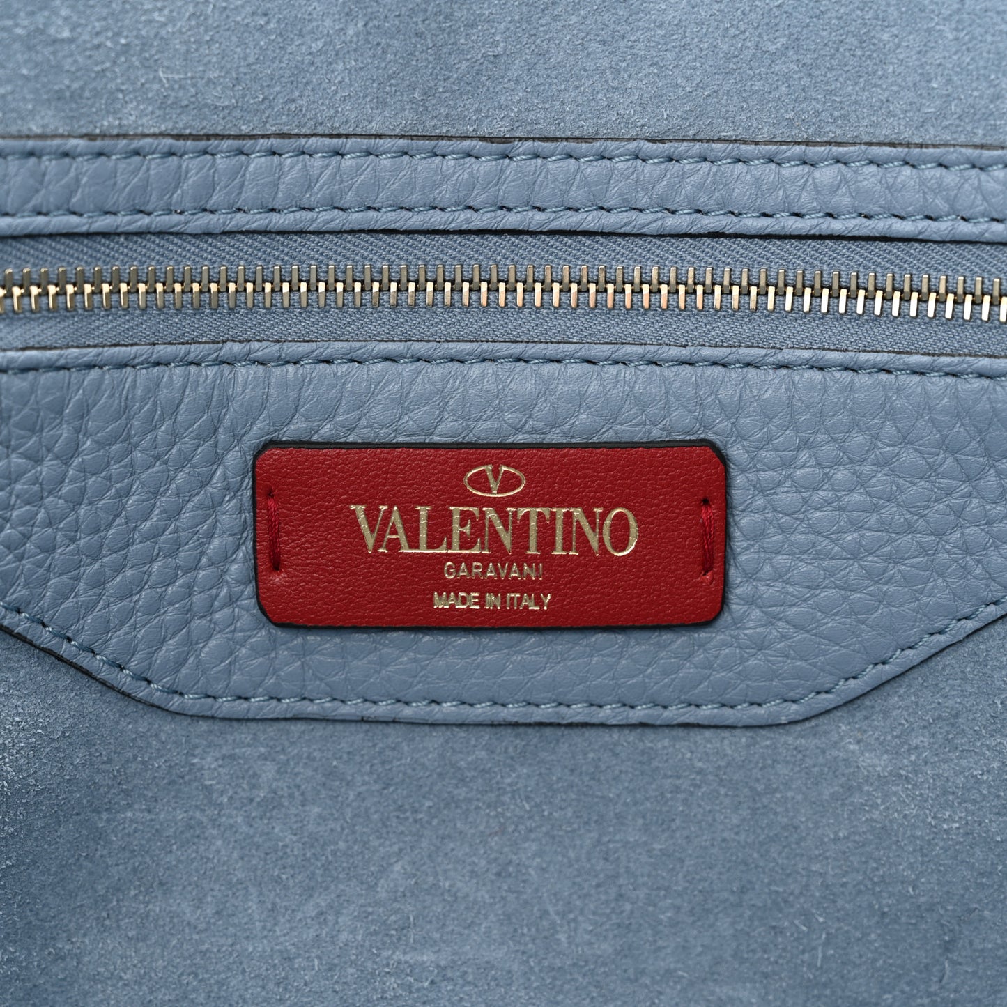 Grained Calfskin Rockstud Shoulder Tote Niagara
